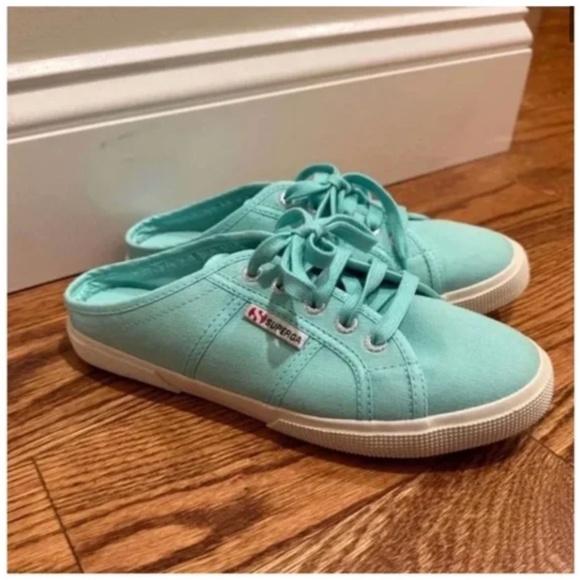 Turquoise Blue Sneaker Slides - Picture 1 of 6
